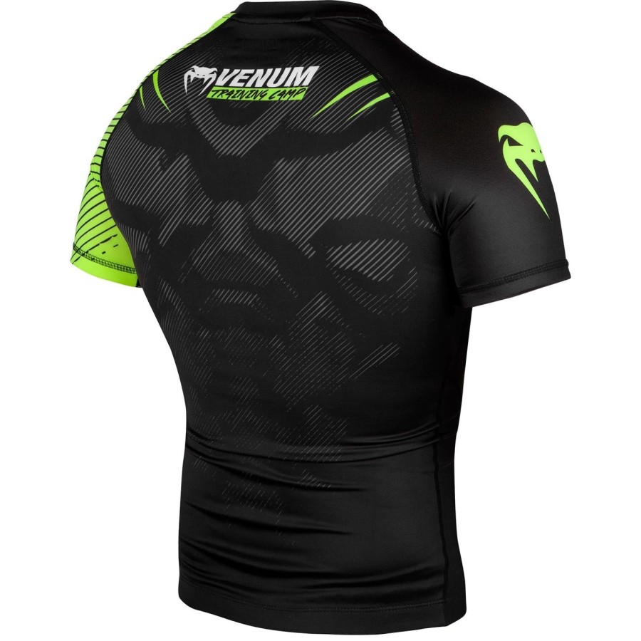 venum training camp 2.0 rashguard - kortærmet - sortneo gul