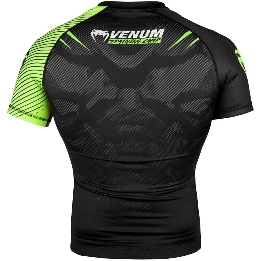 venum training camp 2.0 rashguard - kortærmet - sortneo gul