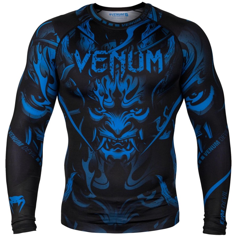 venum devil rashguard - lange Ærmer - marineblåsort