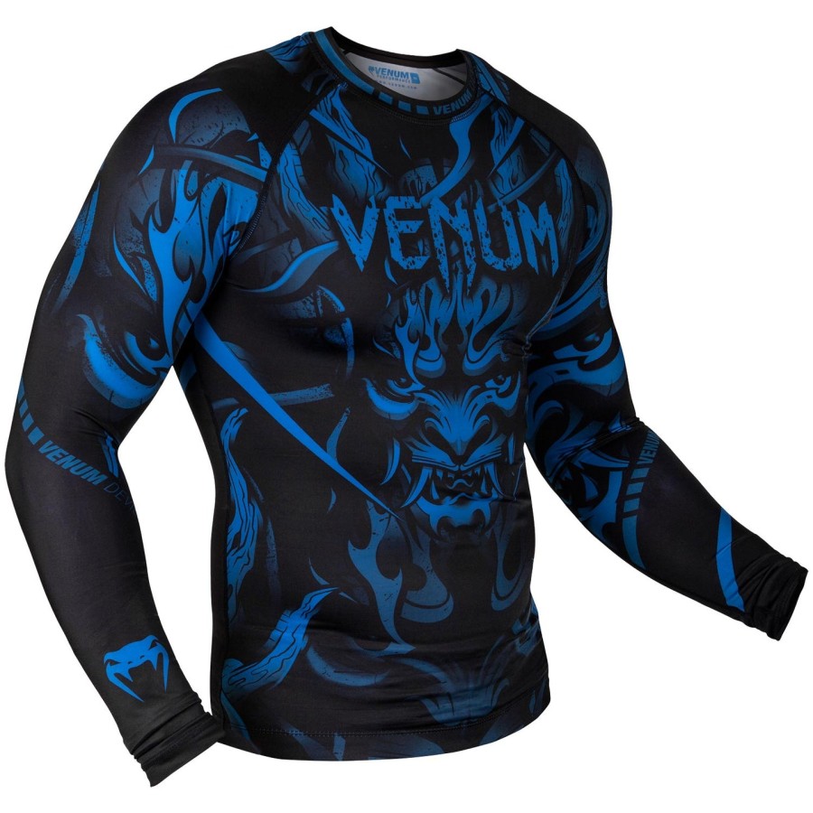 venum devil rashguard - lange Ærmer - marineblåsort
