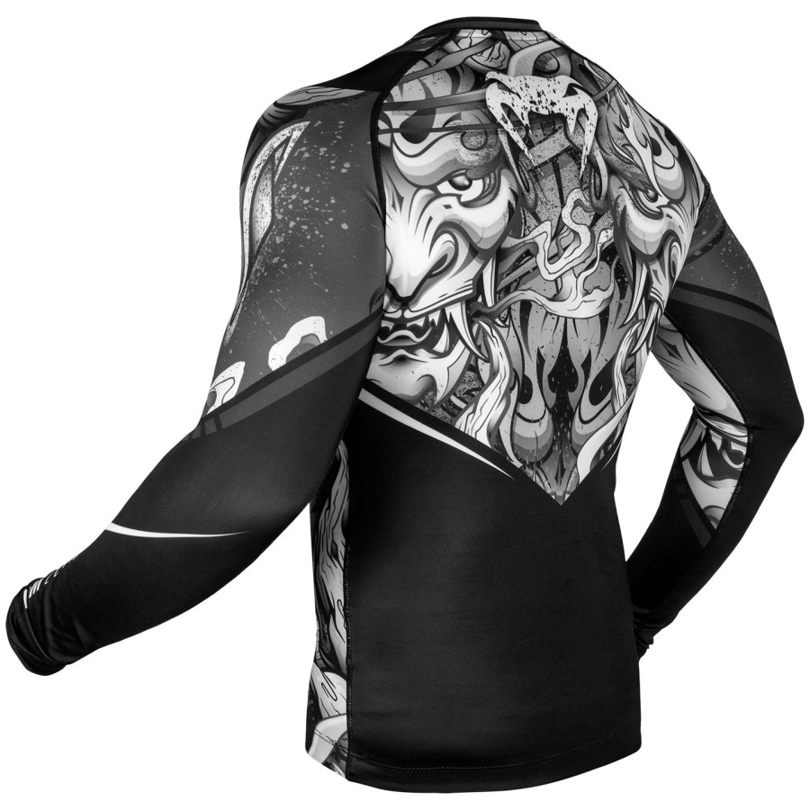 venum devil rashguard - lange Ærmer - hvidsort