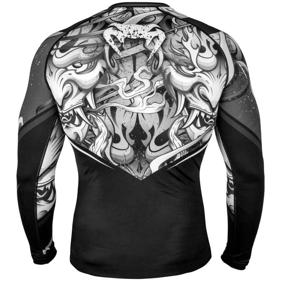 venum devil rashguard - lange Ærmer - hvidsort