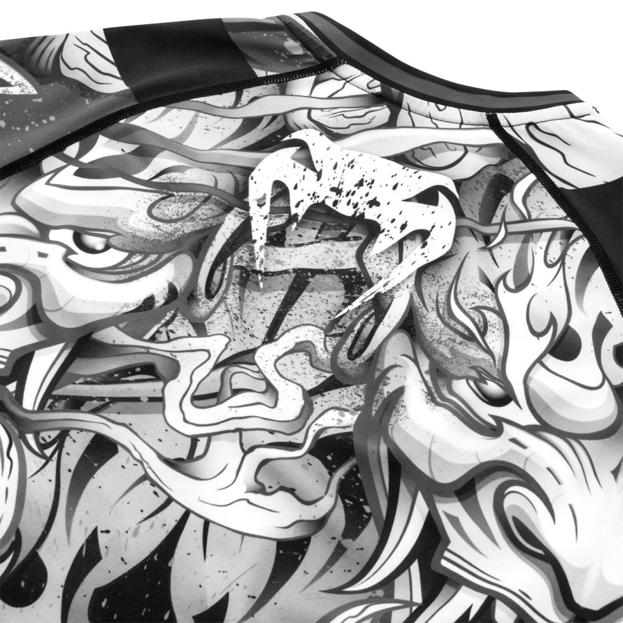 venum devil rashguard - lange Ærmer - hvidsort