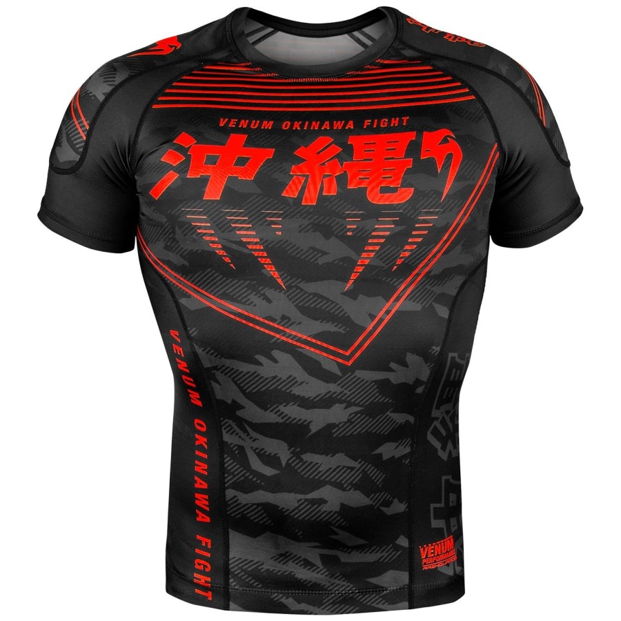 venum okinawa 2.0 rashguard - kortærmet - sortrød