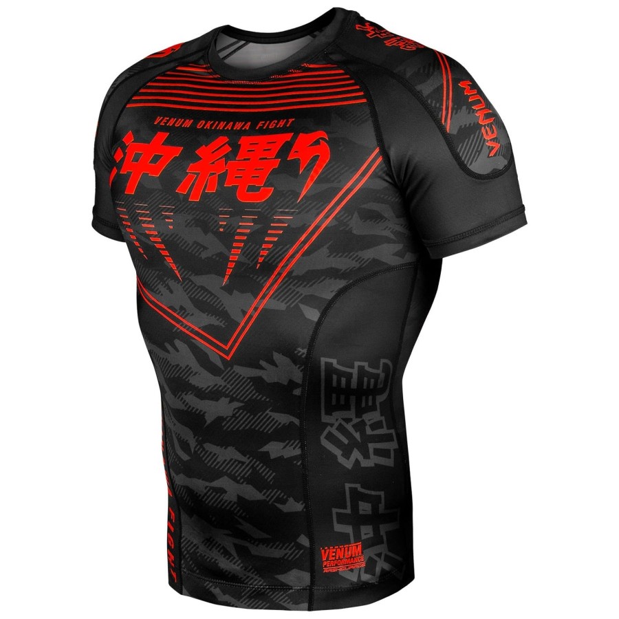 venum okinawa 2.0 rashguard - kortærmet - sortrød