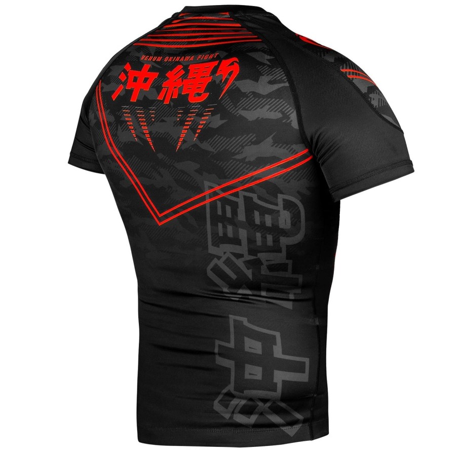 venum okinawa 2.0 rashguard - kortærmet - sortrød