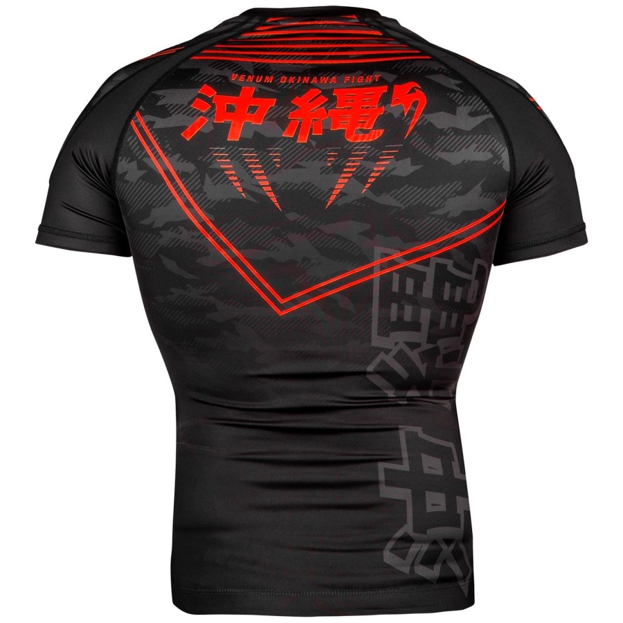venum okinawa 2.0 rashguard - kortærmet - sortrød