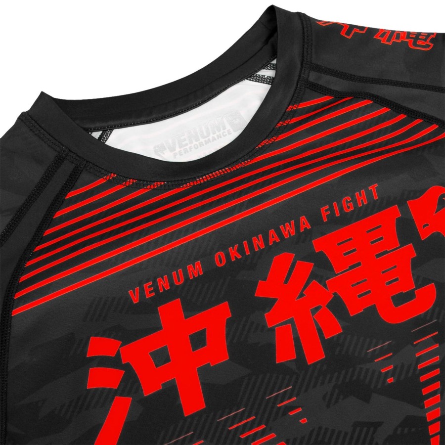 venum okinawa 2.0 rashguard - kortærmet - sortrød