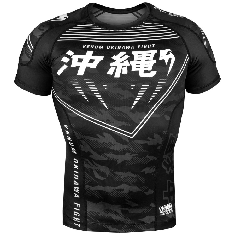 venum okinawa 2.0 rashguard - kortærmet - sorthvid