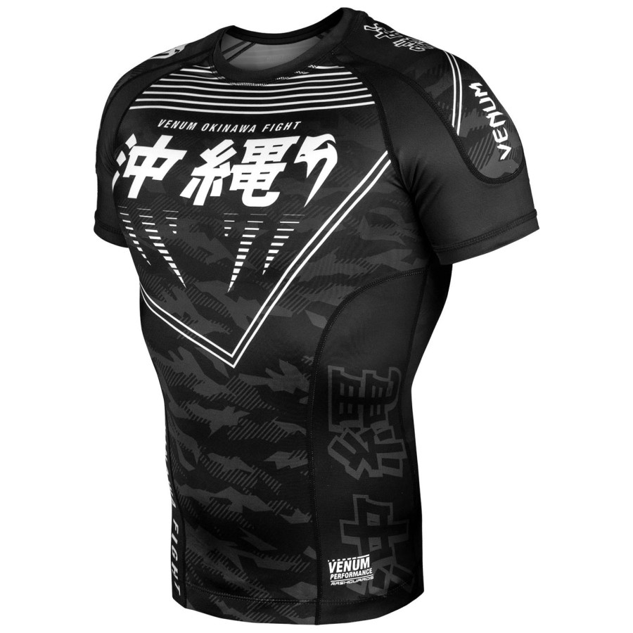 venum okinawa 2.0 rashguard - kortærmet - sorthvid