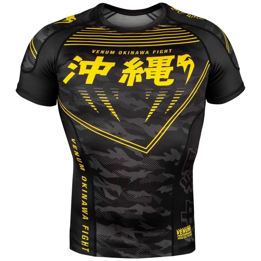 venum okinawa 2.0 rashguard - kortærmet - sortgul