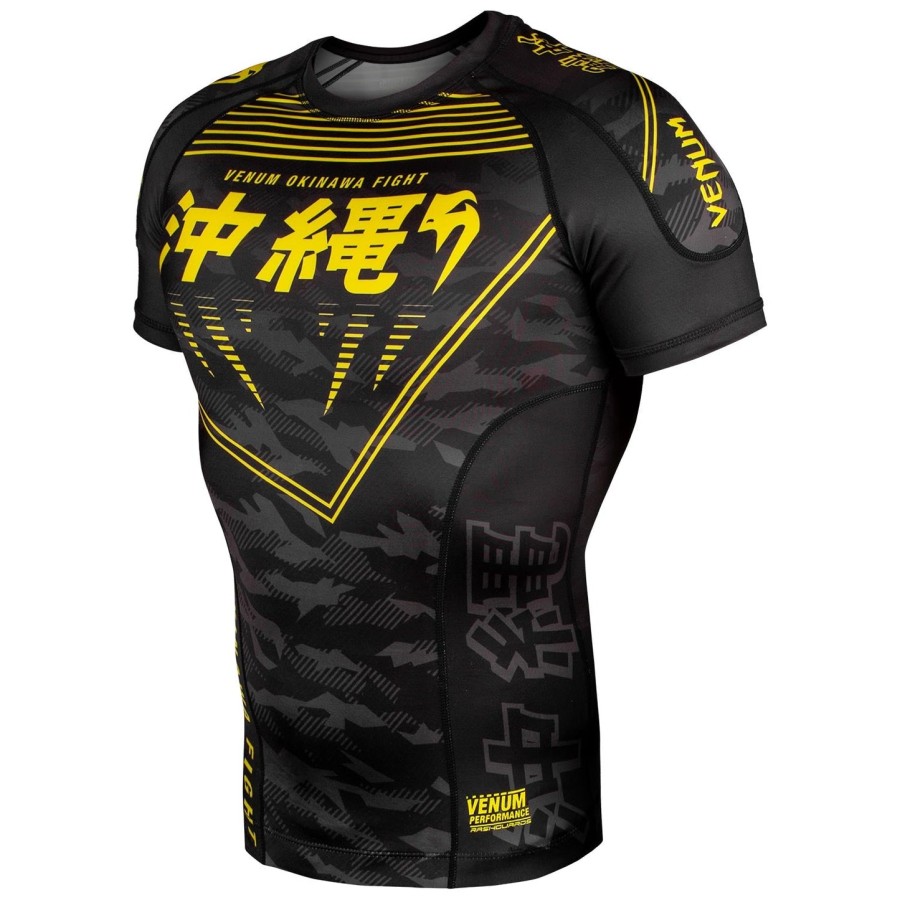 venum okinawa 2.0 rashguard - kortærmet - sortgul