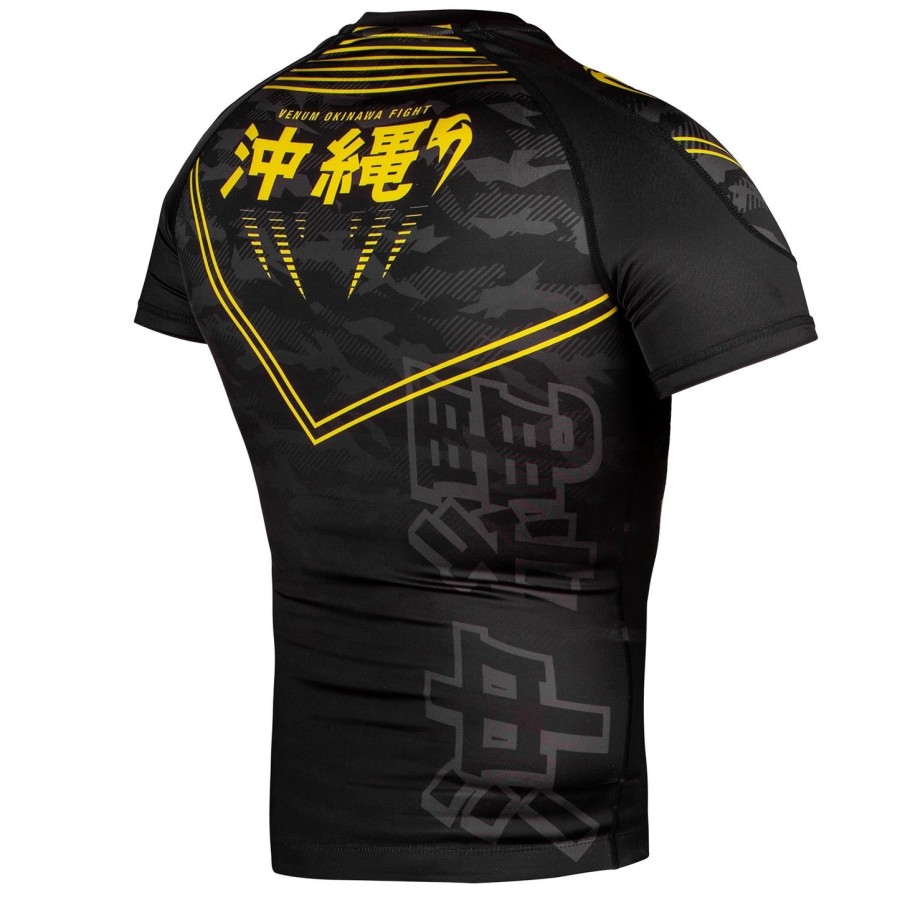 venum okinawa 2.0 rashguard - kortærmet - sortgul