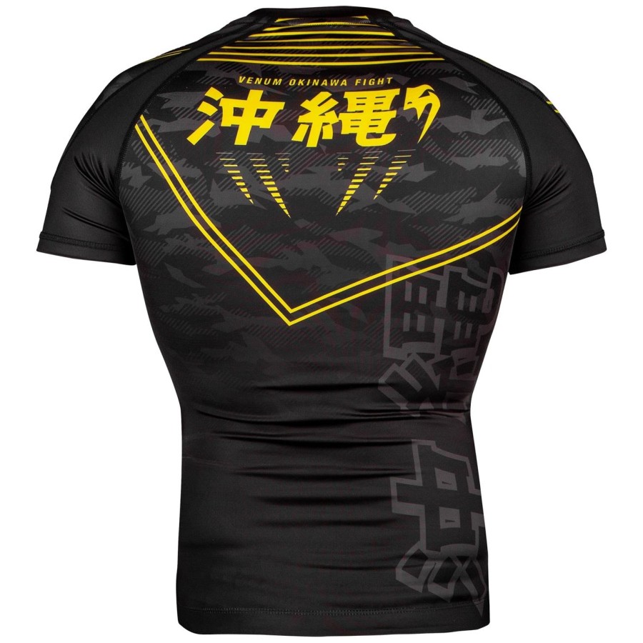 venum okinawa 2.0 rashguard - kortærmet - sortgul