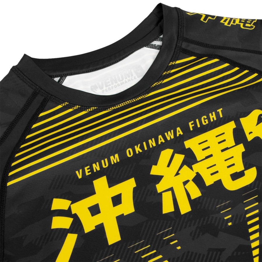 venum okinawa 2.0 rashguard - kortærmet - sortgul