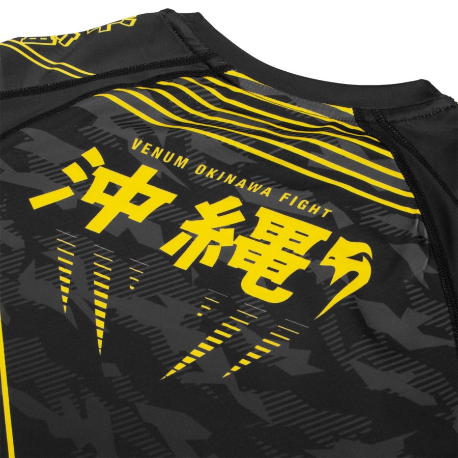 venum okinawa 2.0 rashguard - kortærmet - sortgul