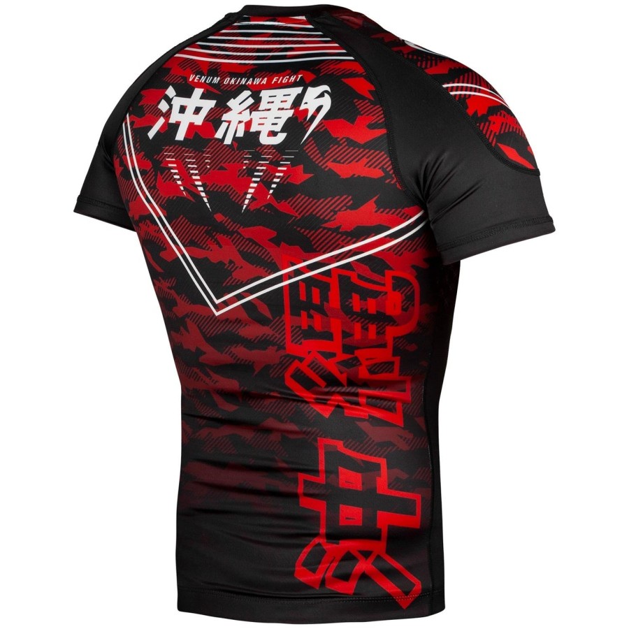 venum okinawa 2.0 rashguard - kortærmet - sorthvid-rød