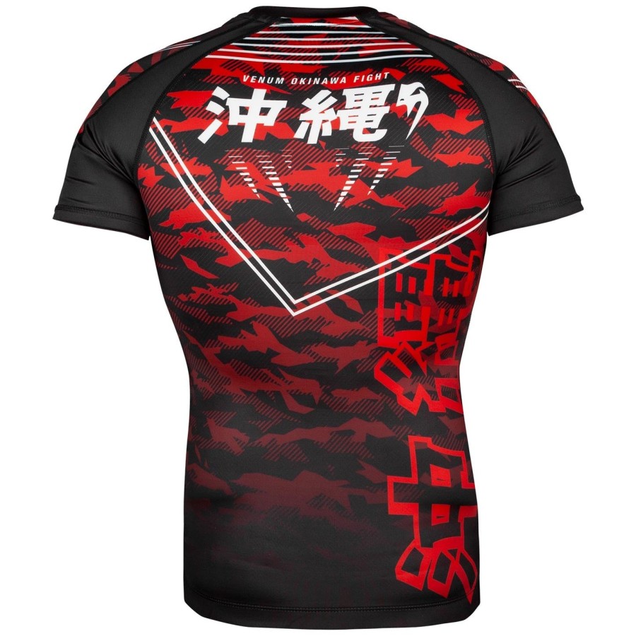 venum okinawa 2.0 rashguard - kortærmet - sorthvid-rød