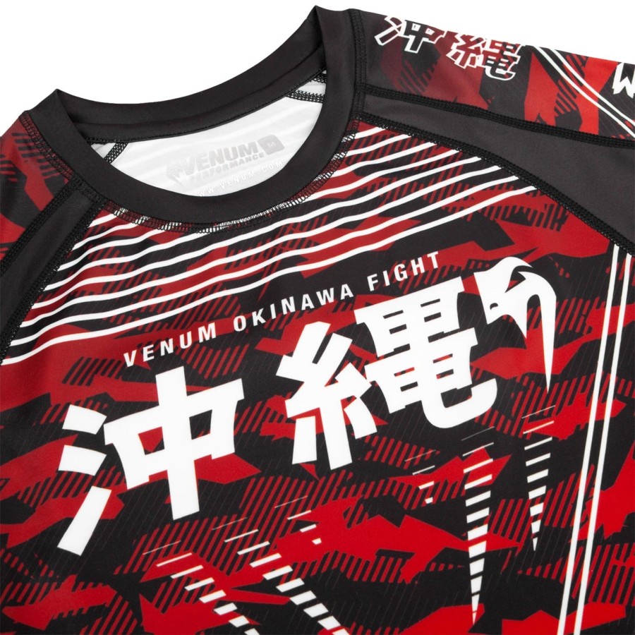 venum okinawa 2.0 rashguard - kortærmet - sorthvid-rød