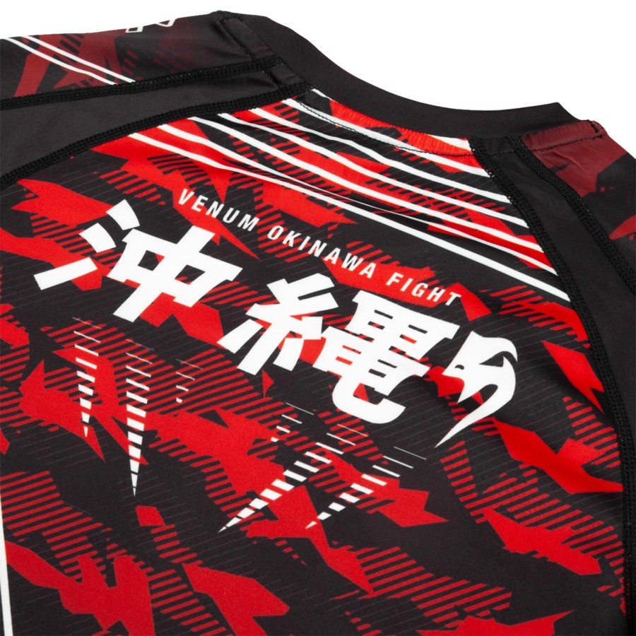 venum okinawa 2.0 rashguard - kortærmet - sorthvid-rød