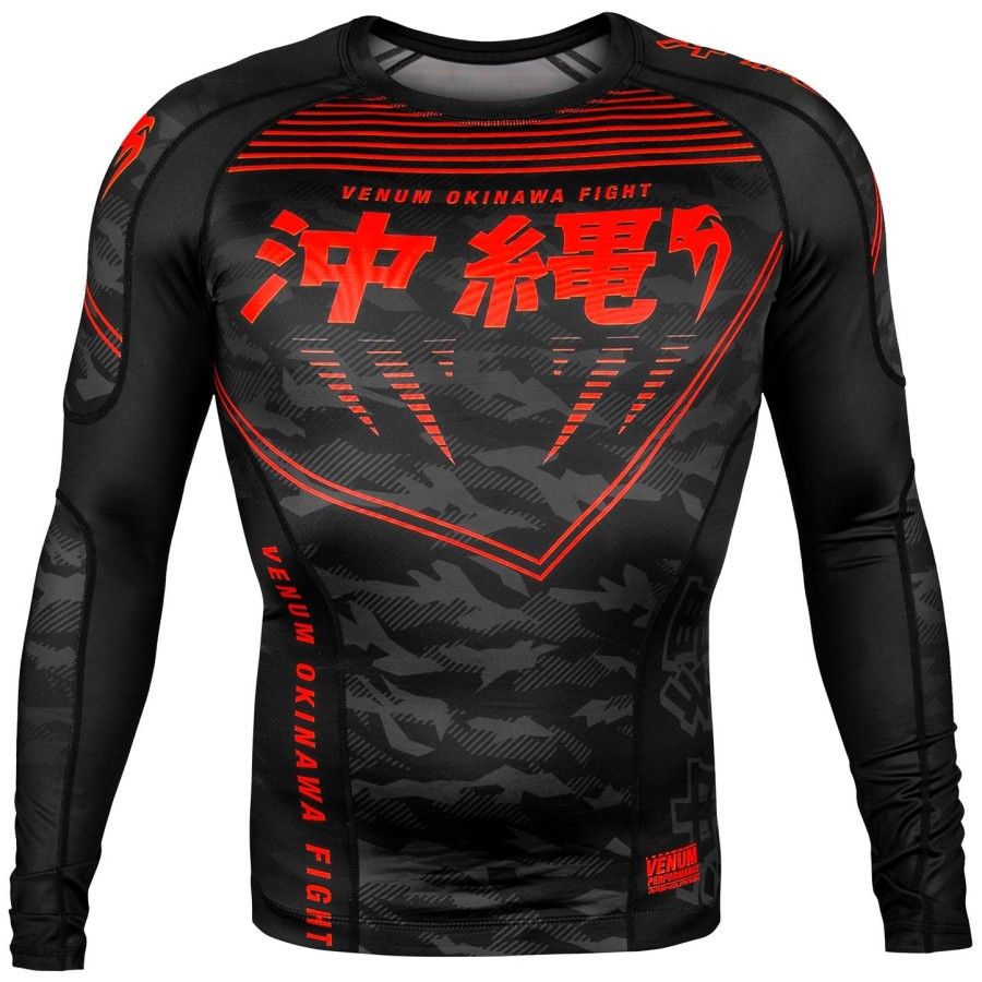 venum okinawa 2.0 rashguard - langærmet - sortrød