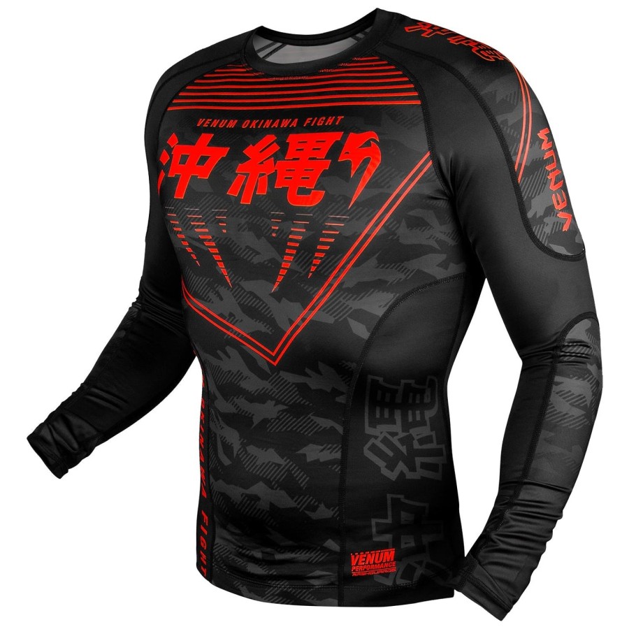 venum okinawa 2.0 rashguard - langærmet - sortrød