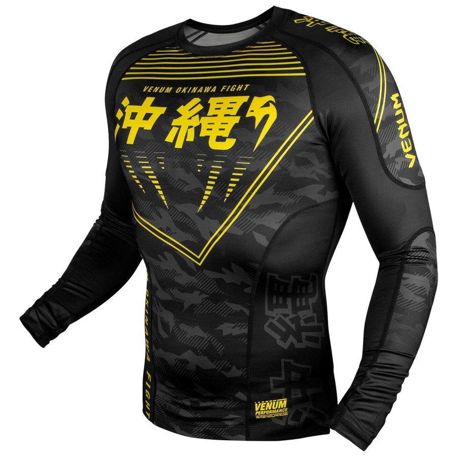 venum okinawa 2.0 rashguard - langærmet - sortgul