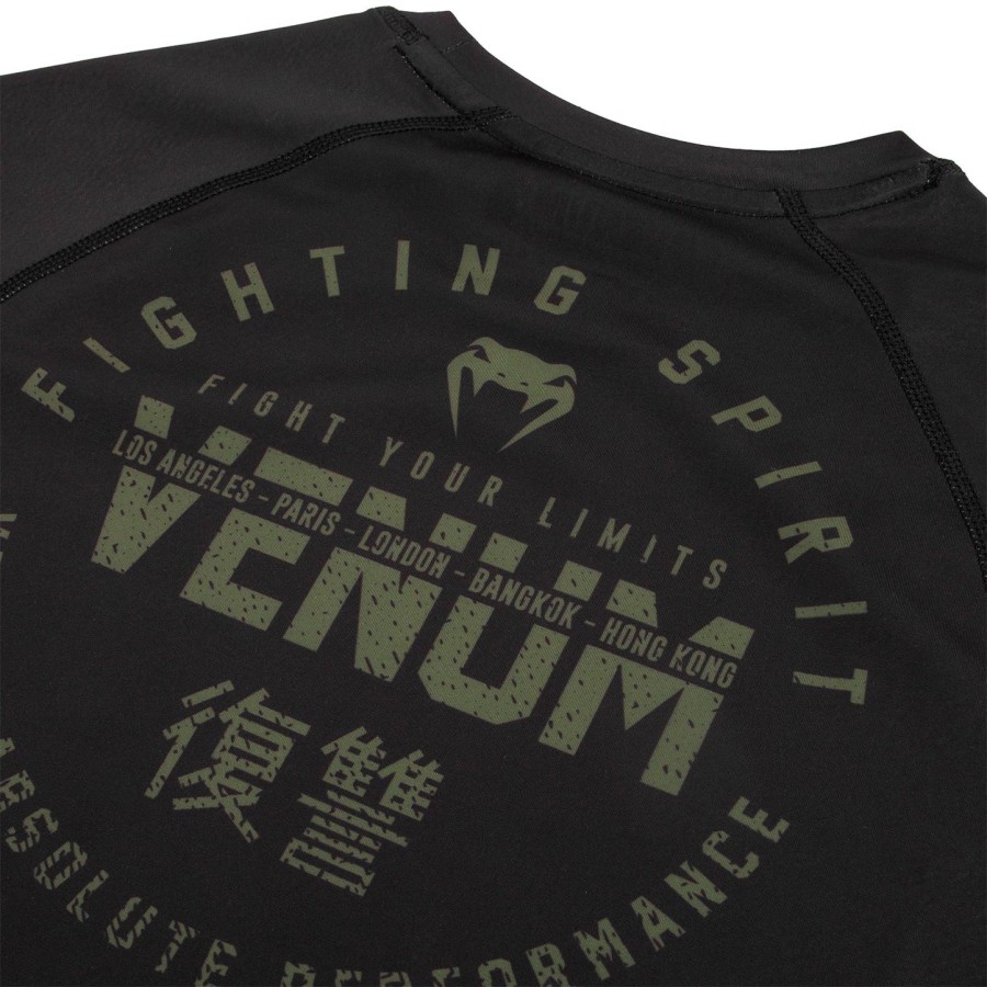 venum signature rashguard - langærmet - sortkhaki - eksklusiv