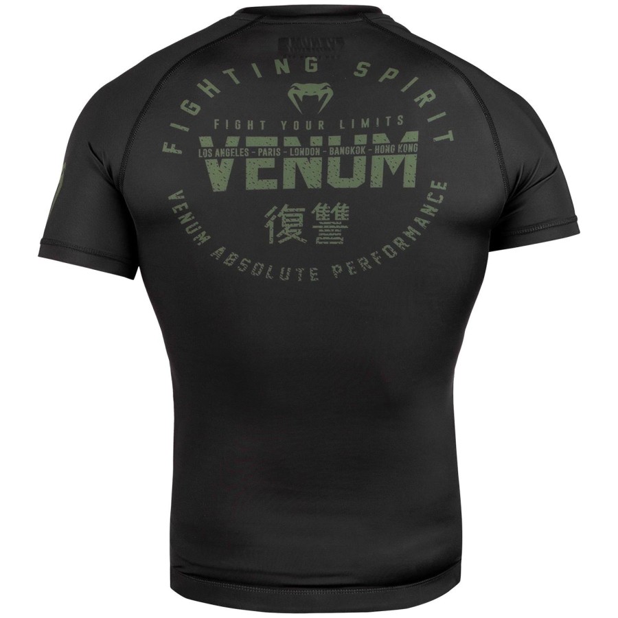 venum signature rashguard - kortærmet - sortkhaki - eksklusiv