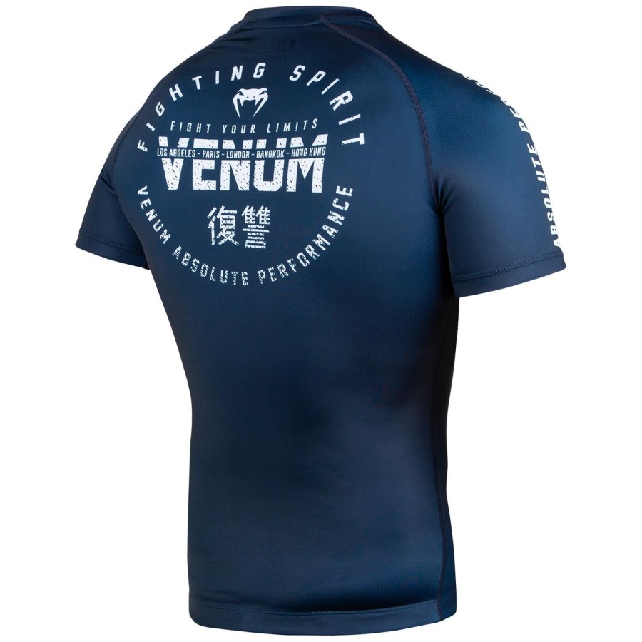 venum signature rashguard - kortærmet - marineblåhvid