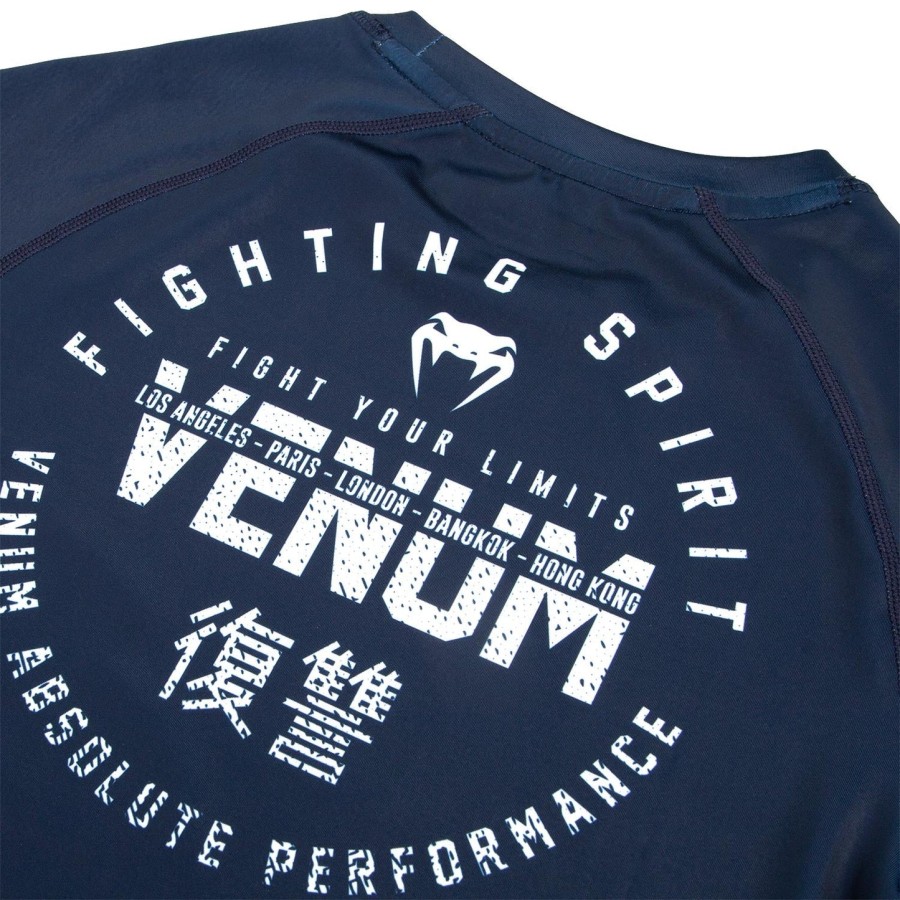 venum signature rashguard - kortærmet - marineblåhvid