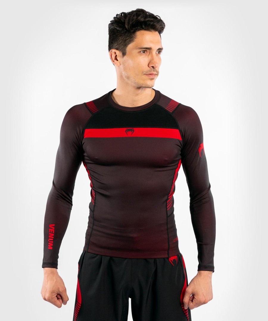 venum nogi 3.0 rashguard - langærmet - sortrød