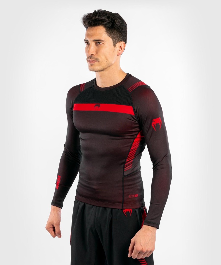 venum nogi 3.0 rashguard - langærmet - sortrød