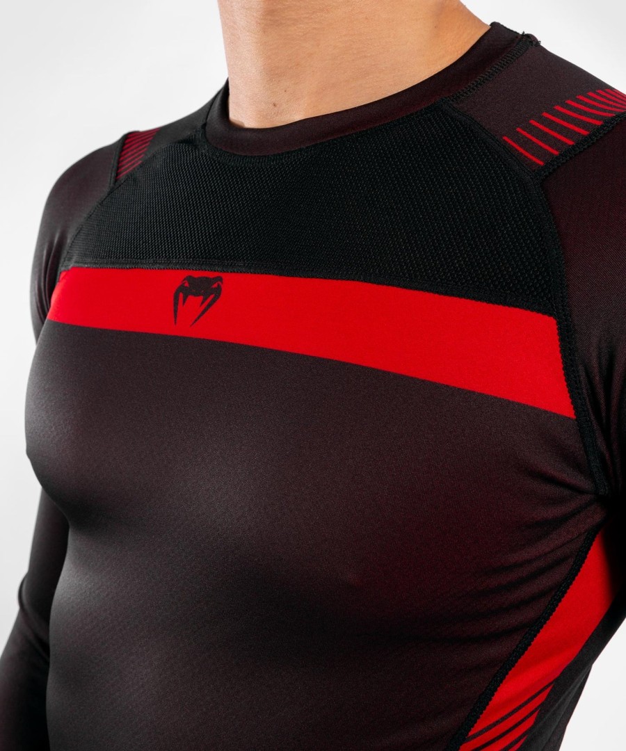 venum nogi 3.0 rashguard - langærmet - sortrød