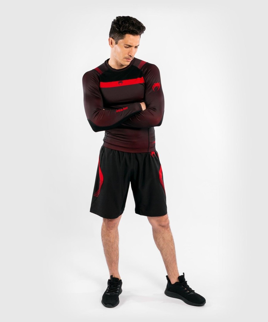 venum nogi 3.0 rashguard - langærmet - sortrød