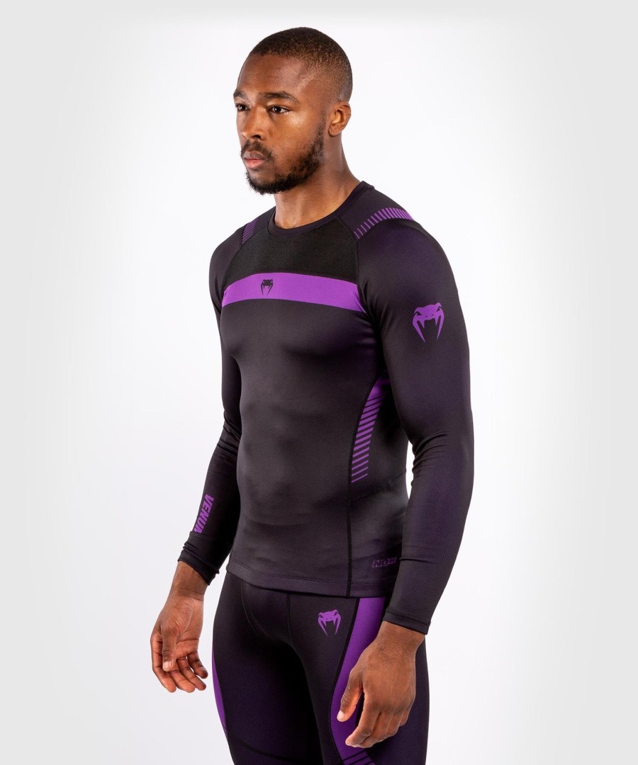 venum nogi 3.0 rashguard - langærmet - sortlilla