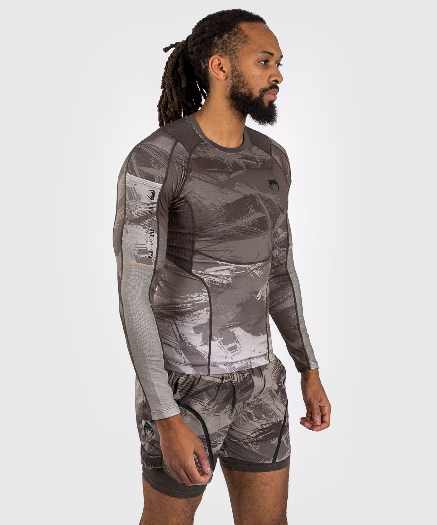 venum electron 3.0 langærmet rashguard - sand