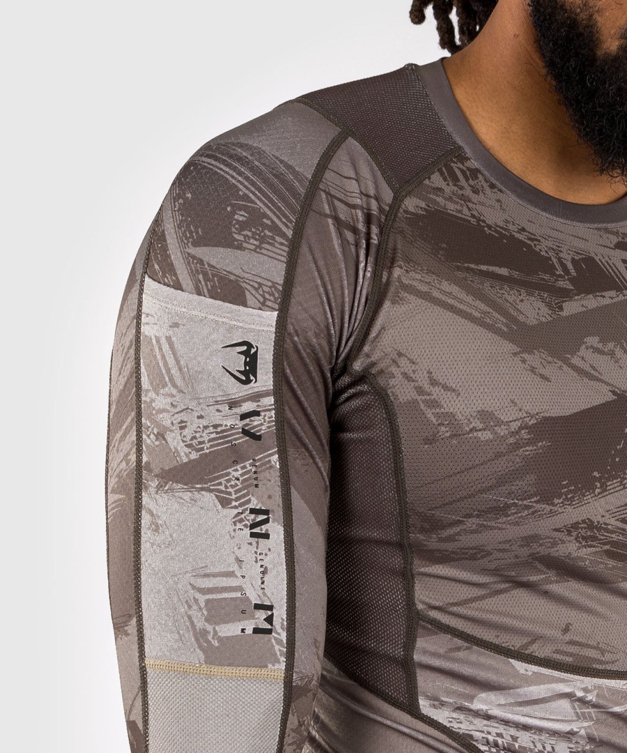 venum electron 3.0 langærmet rashguard - sand