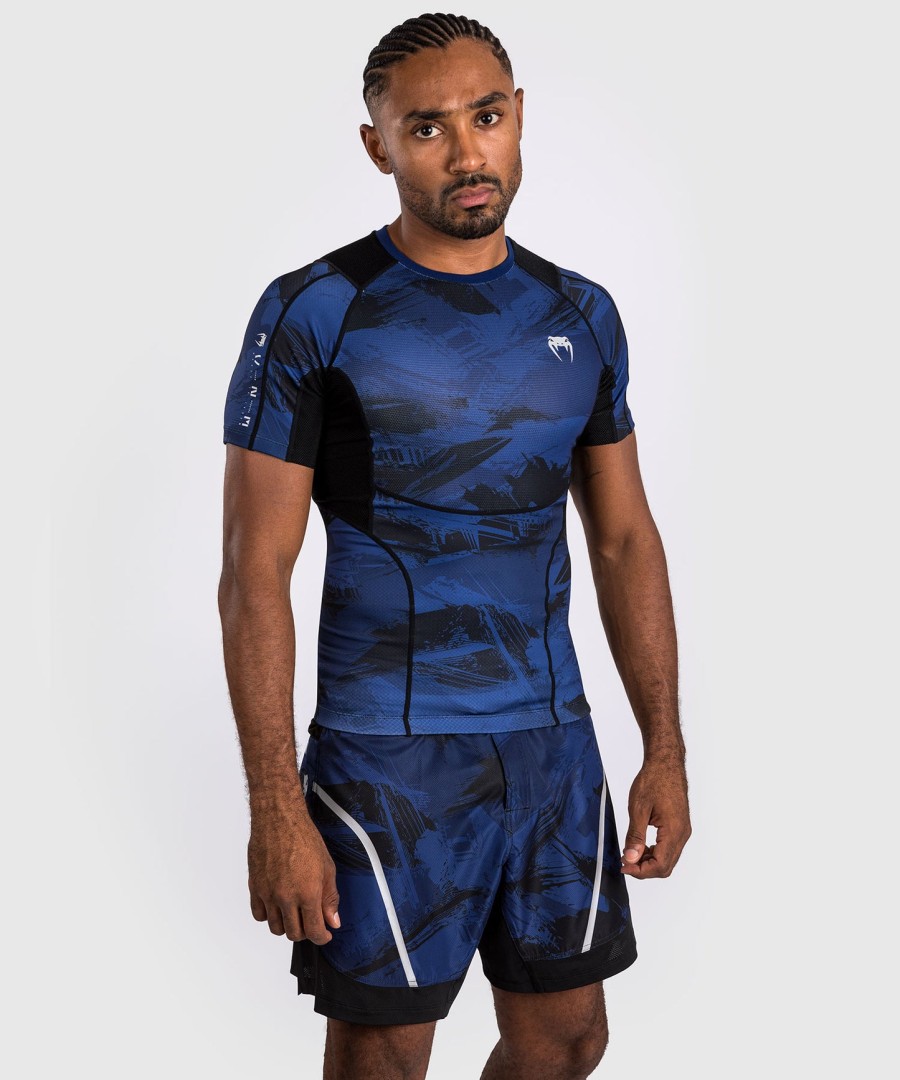 venum electron 3.0 kortærmet rashguard - marineblå