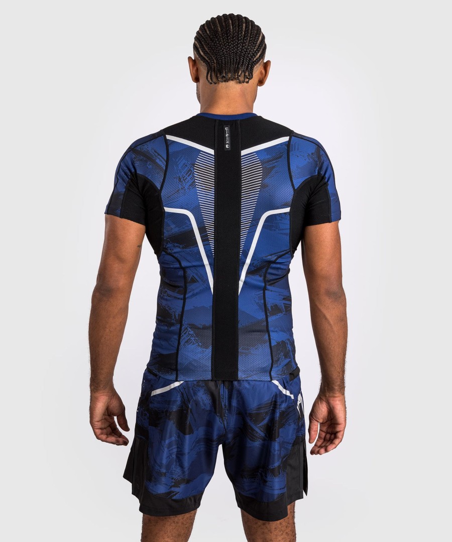 venum electron 3.0 kortærmet rashguard - marineblå
