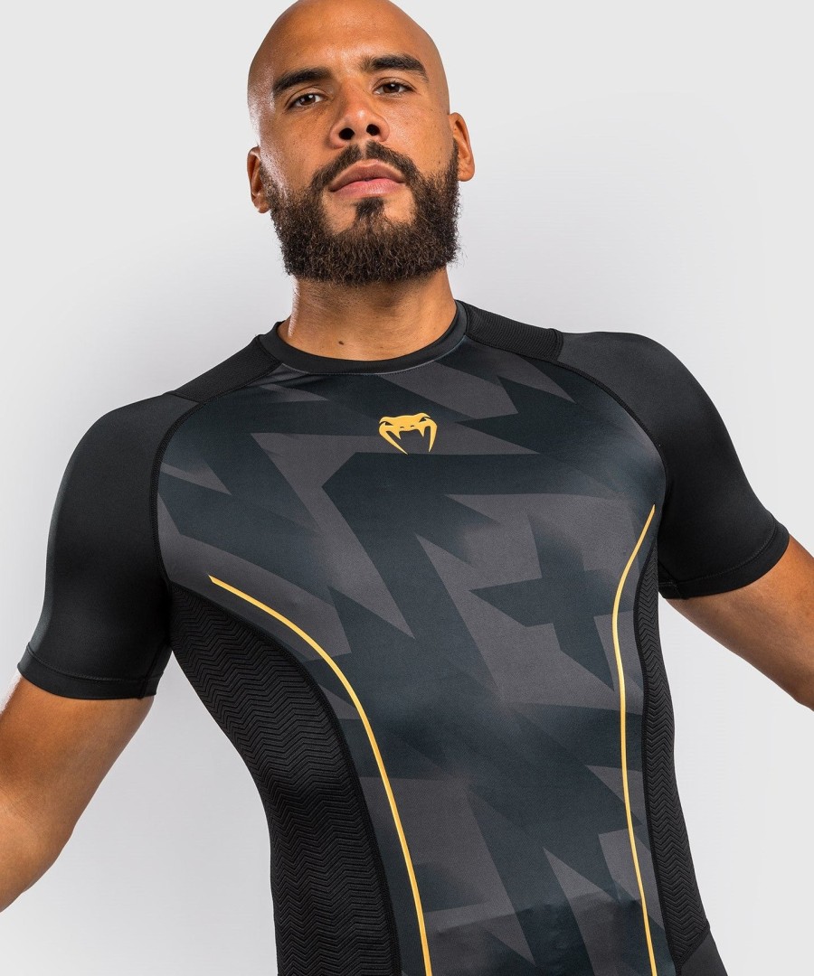 venum razor rashguard kortærmet - sortguld