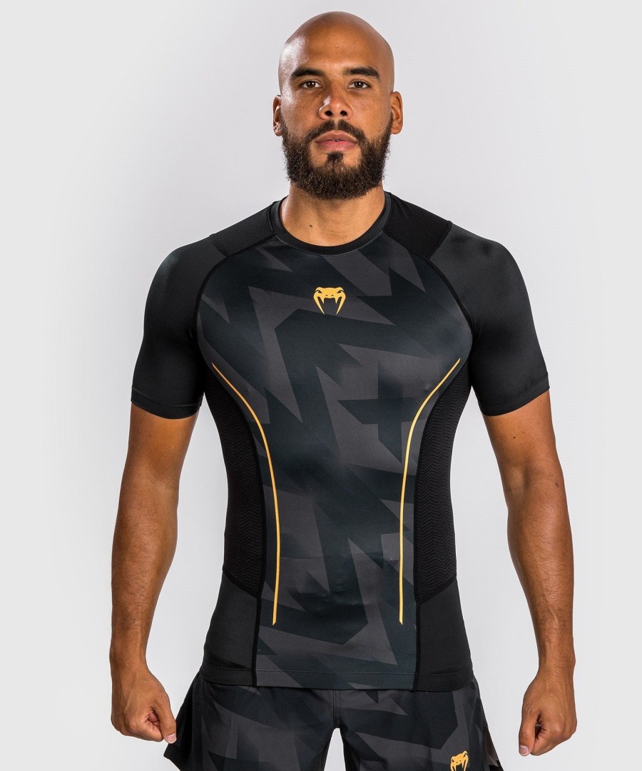 venum razor rashguard kortærmet - sortguld