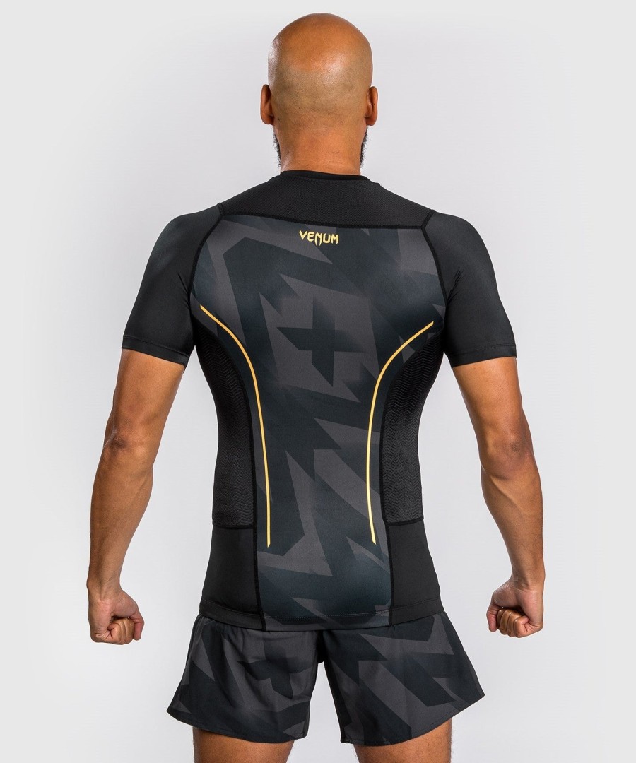 venum razor rashguard kortærmet - sortguld