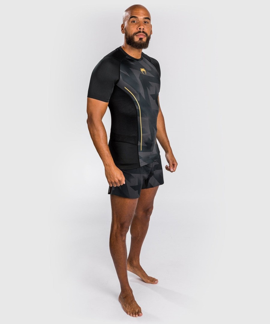 venum razor rashguard kortærmet - sortguld