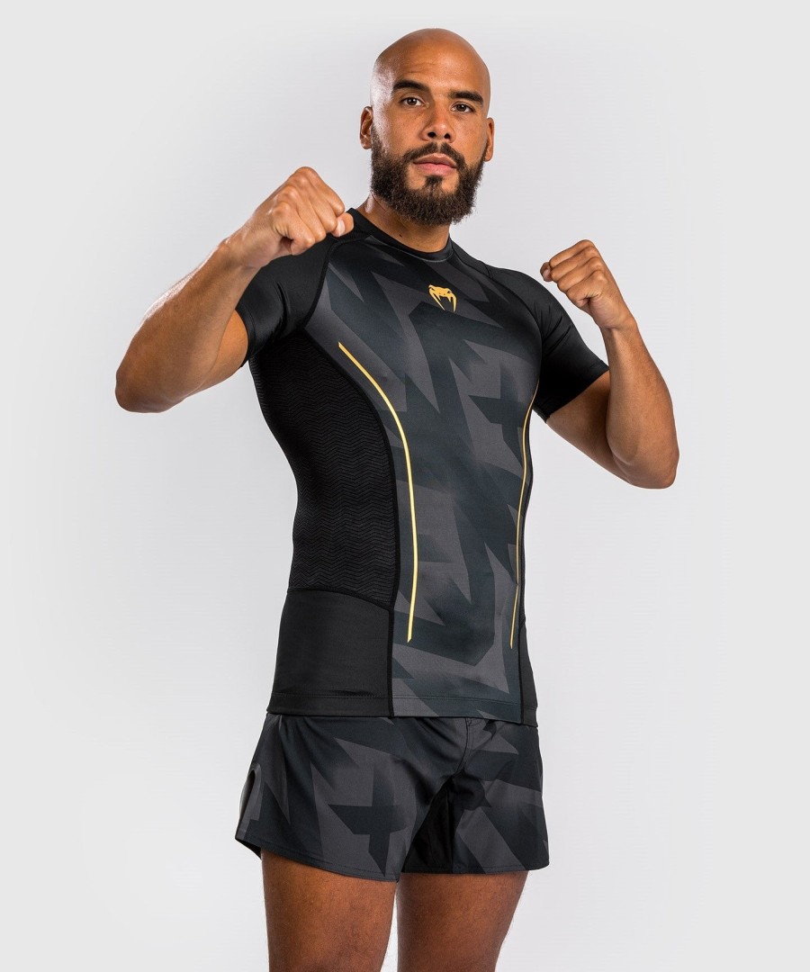 venum razor rashguard kortærmet - sortguld