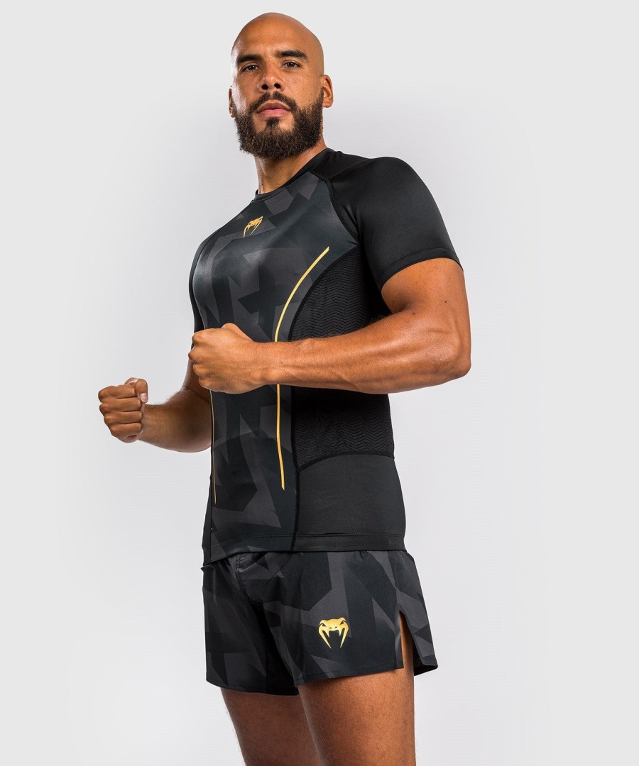 venum razor rashguard kortærmet - sortguld