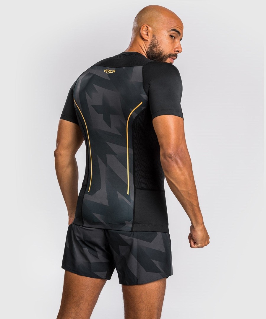 venum razor rashguard kortærmet - sortguld