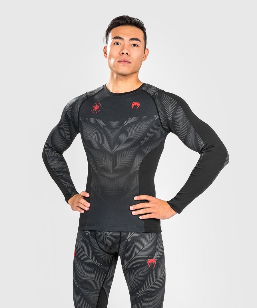 venum phantom rashguard lange Ærmer - sortrød