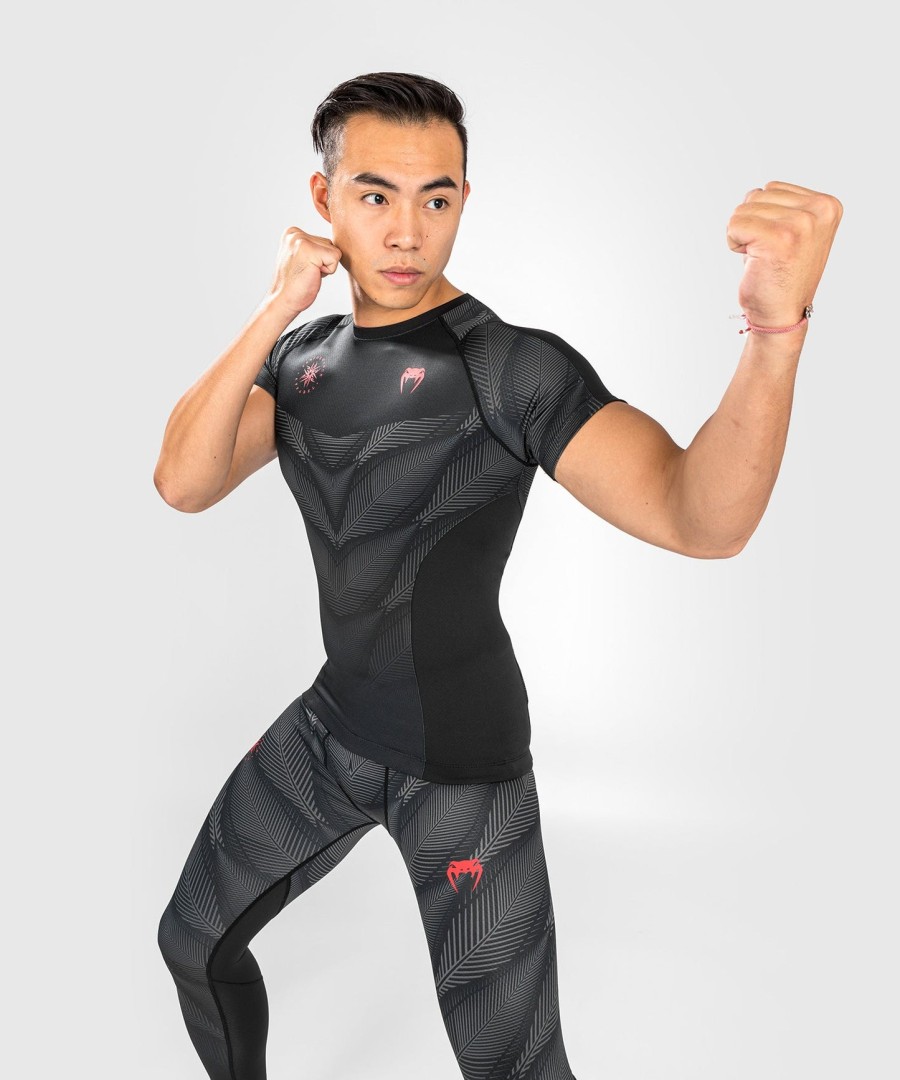 venum phantom rashguard kortærmet - sortrød