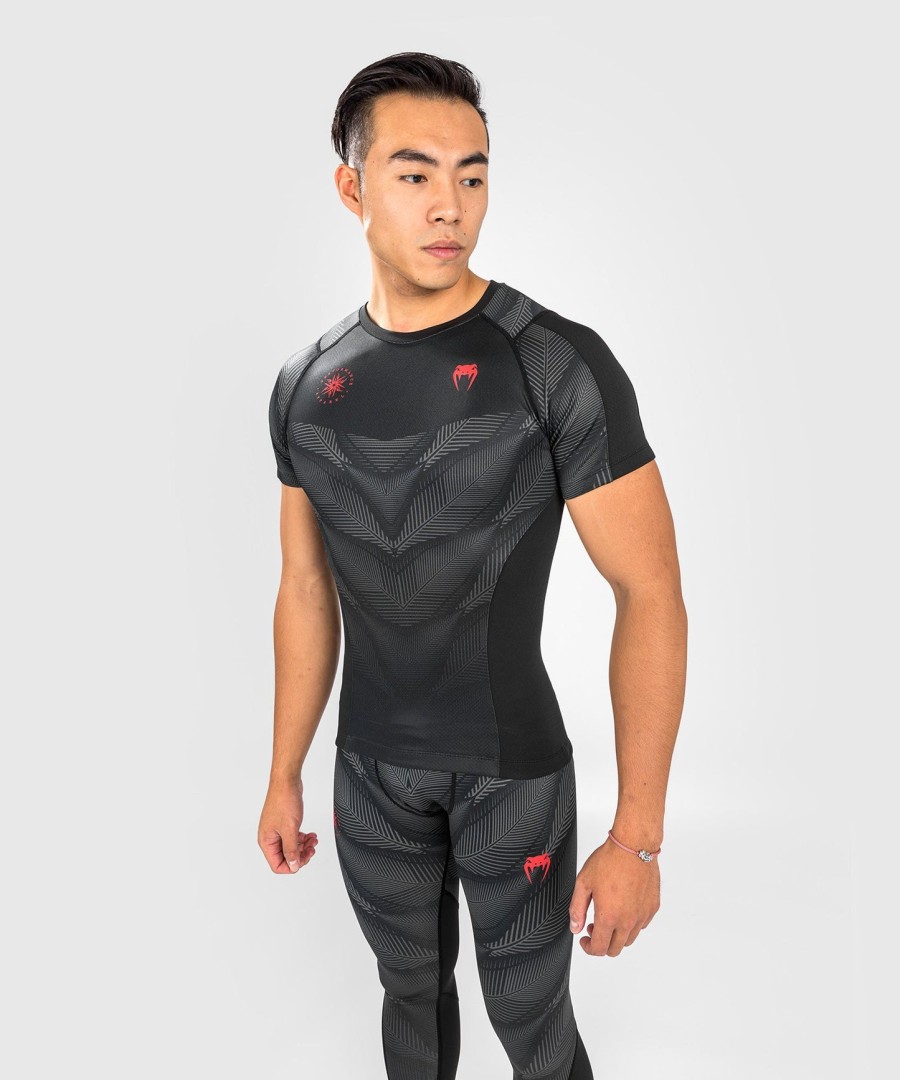 venum phantom rashguard kortærmet - sortrød